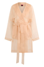 Load image into Gallery viewer, Coconut Trench in Organza with Belt
