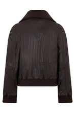 Load image into Gallery viewer, Leather jacket with knit inserts
