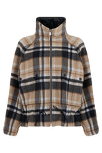 Load image into Gallery viewer, Checkered Jacket with High Collar
