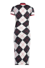 Load image into Gallery viewer, Argyle cotton blend dress
