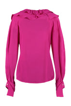 Load image into Gallery viewer, Ruffled silk blouse
