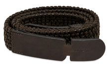 Load image into Gallery viewer, Leather belt with braid
