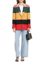 Load image into Gallery viewer, Striped wool coat
