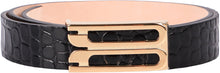 Load image into Gallery viewer, Jumbo Frame belt in printed leather
