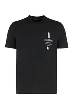 Load image into Gallery viewer, Black cotton T-shirt with logo
