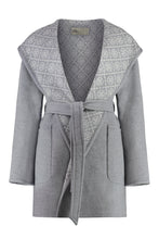 Load image into Gallery viewer, Hooded wool coat
