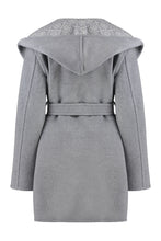 Load image into Gallery viewer, Hooded wool coat
