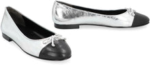 Load image into Gallery viewer, Metallic leather ballet flats
