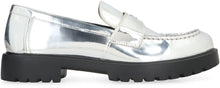 Load image into Gallery viewer, Metallic eco leather loafers

