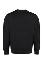 Load image into Gallery viewer, Cotton crew-neck sweatshirt with logo
