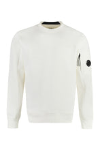 Load image into Gallery viewer, Cotton crew-neck sweatshirt with logo
