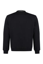 Load image into Gallery viewer, Cotton crew-neck sweatshirt with logo
