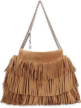 Load image into Gallery viewer, Hobo bag Fleming in suede with fringes
