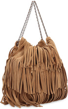 Load image into Gallery viewer, Mini Hobo bag Fleming in suede with fringes
