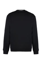 Load image into Gallery viewer, Cotton crew-neck sweatshirt with logo

