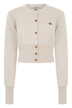 Load image into Gallery viewer, Beige cropped cardigan in soft cotton
