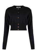 Load image into Gallery viewer, Cropped-length knitted cardigan
