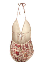 Load image into Gallery viewer, Vitali Keyhole Crochet printed one-piece swimsuit
