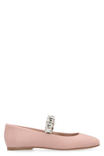 Load image into Gallery viewer, Crystal leather ballet flats
