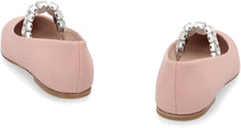 Load image into Gallery viewer, Crystal leather ballet flats
