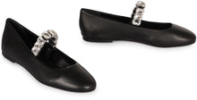 Load image into Gallery viewer, Crystal leather ballet flats
