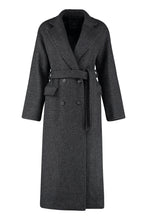 Load image into Gallery viewer, Giacomo double-breasted Prince-of-Wales wool coat
