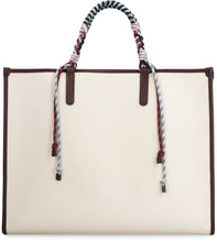 Load image into Gallery viewer, Canvas and leather tote bag
