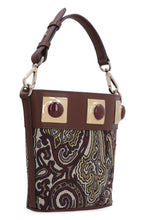 Load image into Gallery viewer, Globetrotter Jacquard fabric bucket bag
