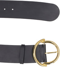 Load image into Gallery viewer, Round-buckle leather belt
