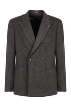 Load image into Gallery viewer, Double-breasted wool blend jacket
