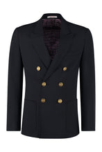 Load image into Gallery viewer, Wool blend double-breasted jacket
