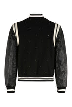 Load image into Gallery viewer, Wool and leather bomber jacket

