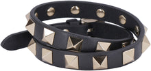Load image into Gallery viewer, Valentino Garavani - Rockstud leather double-wrap bracelet
