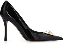 Load image into Gallery viewer, Valentino Garavani - One Stud patent leather pointy-toe pumps
