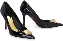Load image into Gallery viewer, Valentino Garavani - One Stud patent leather pointy-toe pumps
