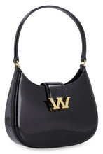 Load image into Gallery viewer, Small leather hobo bag with embossed W logo
