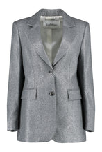 Load image into Gallery viewer, Violante lurex wool-blend blazer
