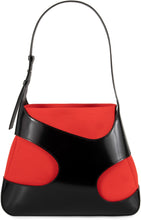 Load image into Gallery viewer, Leather and canvas shoulder bag
