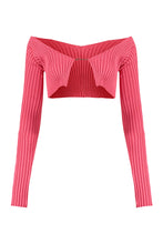 Load image into Gallery viewer, Pralu ribbed cropped cardigan
