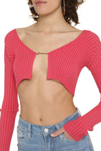 Load image into Gallery viewer, Pralu ribbed cropped cardigan
