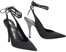Load image into Gallery viewer, Satin Venus slingback pumps

