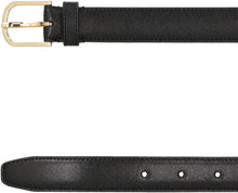 Load image into Gallery viewer, Black leather belt
