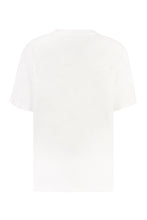 Load image into Gallery viewer, Logo print linen t-shirt
