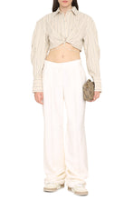 Load image into Gallery viewer, Plidao cropped poplin shirt
