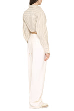 Load image into Gallery viewer, Plidao cropped poplin shirt
