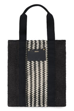 Load image into Gallery viewer, Aruba canvas and leather shopping bag
