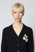Load image into Gallery viewer, Karin patch detail cotton-blend cardigan

