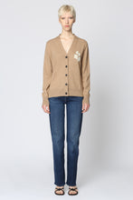 Load image into Gallery viewer, Karin patch detail cotton-blend cardigan
