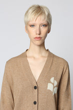 Load image into Gallery viewer, Karin patch detail cotton-blend cardigan
