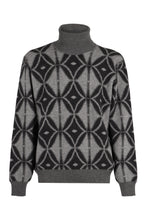 Load image into Gallery viewer, Mike two-tone wool knit turtleneck pullover
